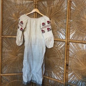 Vintage Embroidered Dress Ukrainian Vyshyvanka